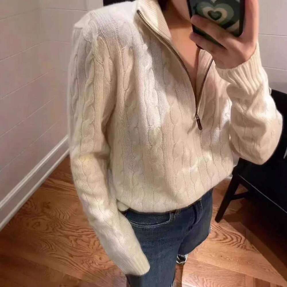 Fashionable Knitted Long Sleeve Solid Color Versatile Top Autumn Hot Sale Of The Season Elegant Quality Thick Winter Style Women Designer Sweater Wome
