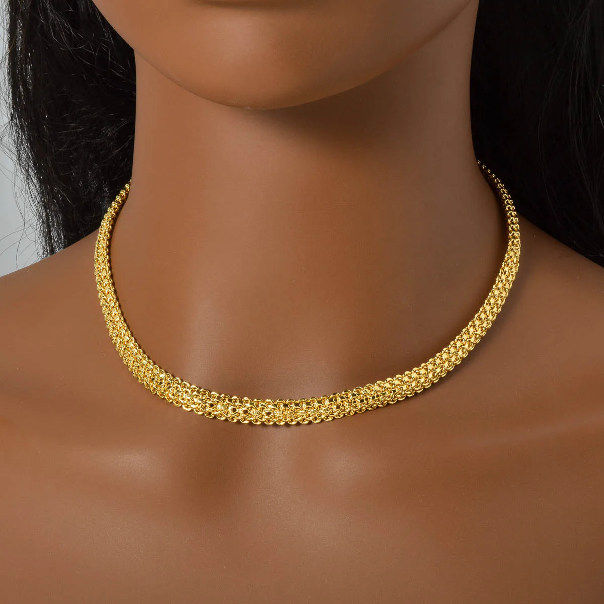 Italian Chain Necklace Bracelet for Women Friendship Friend Metal Hip Hop Bangle Ladies Wedding Jewelry Set Pulseras Mujer 251028