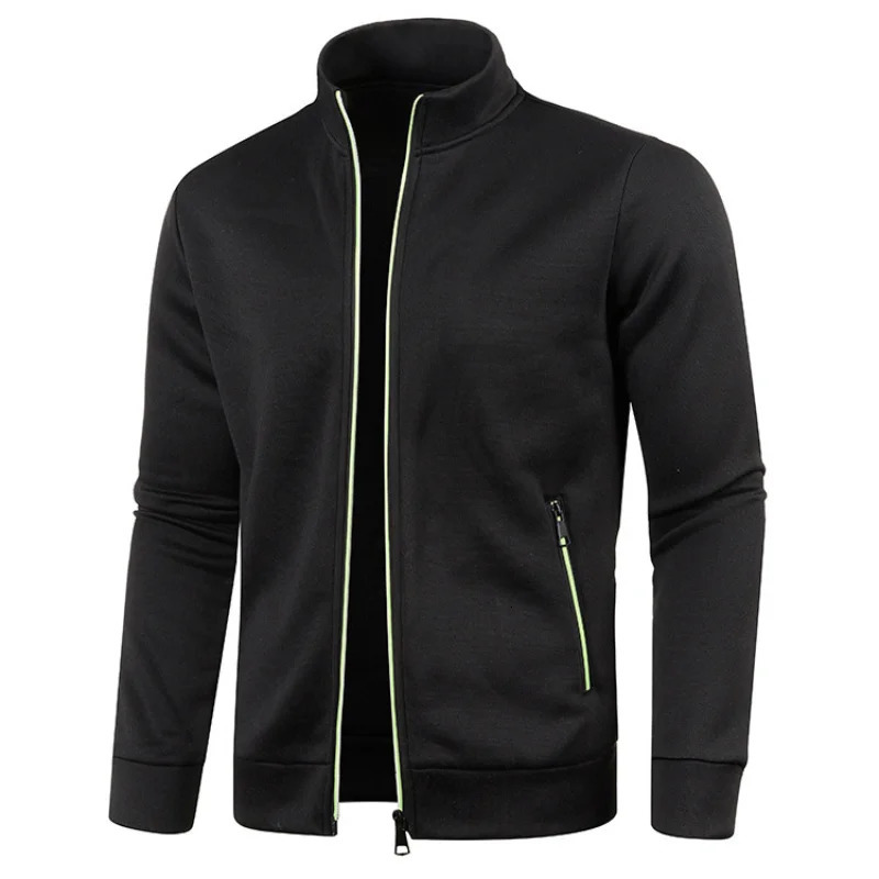 Spring Mens Turndown Collar Sweatshirt Zipper Stand Collar Pullovers Man Sweatshirts Man Zippers Sweater Coats 251029