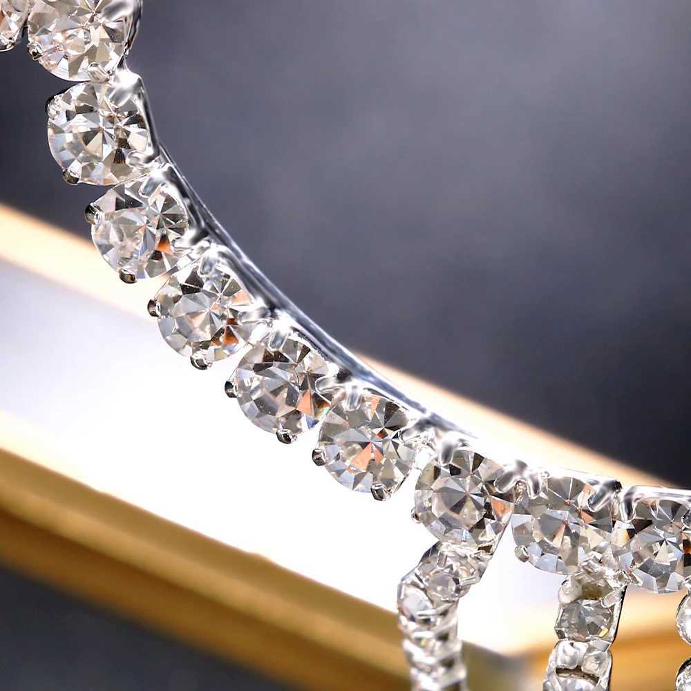 Stonefans Rhinestone Half Frame Glasses Frame for Women Free Shipping Luxury 2023 Luxury Crystal Tassel Eyeglasses Jewelry GiftW251029