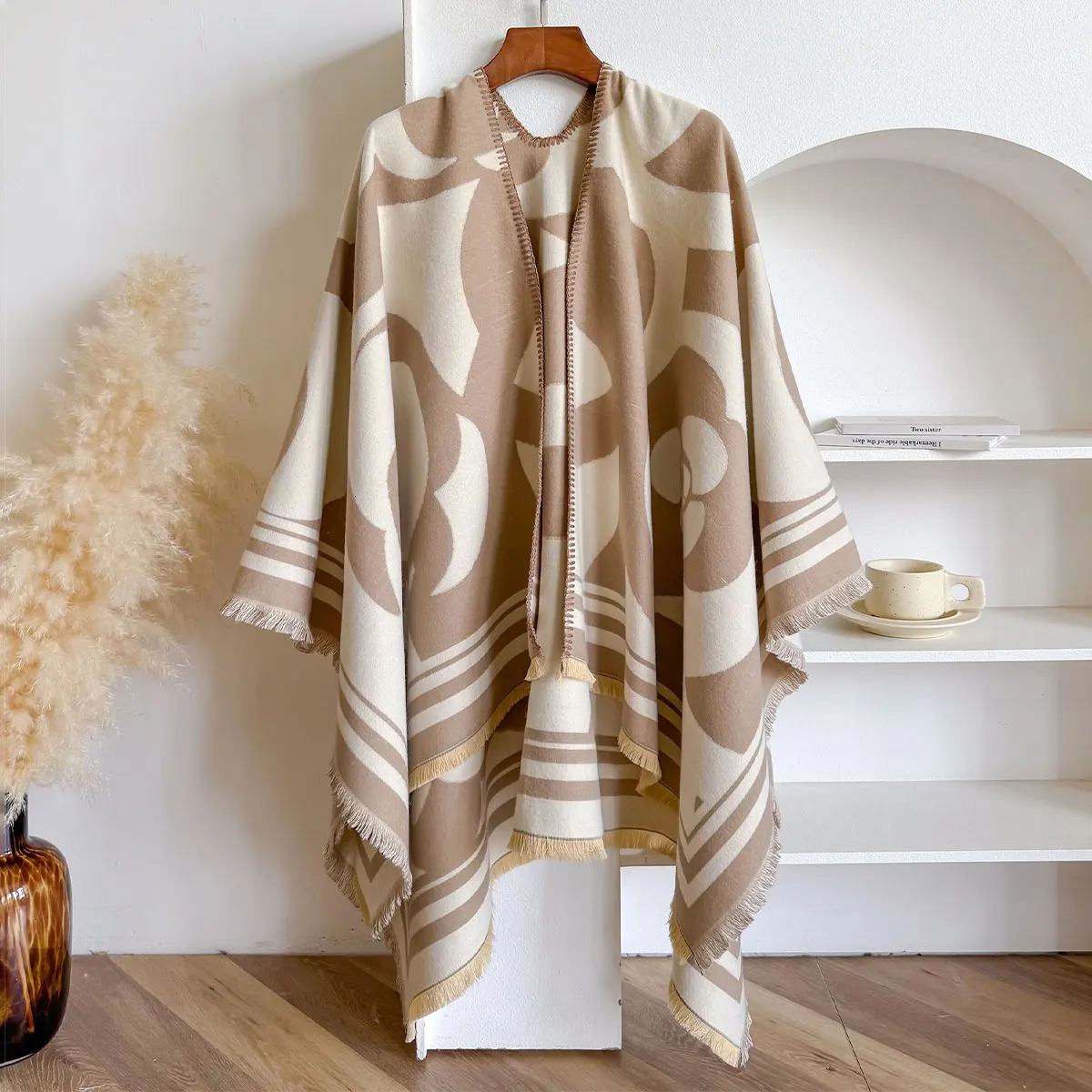 Ethnic Style Women Cashmere Scarf Thick And Warm Large Square Fashionable Versatile Elegant 251013