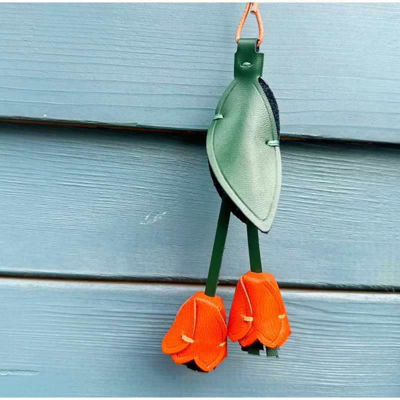 Tulip Leather Bag Pendant Creative And Novel Ins Style Bag Pendant Keychain Niche And Versatile Flower Bag Pendant AccessoriesW251029