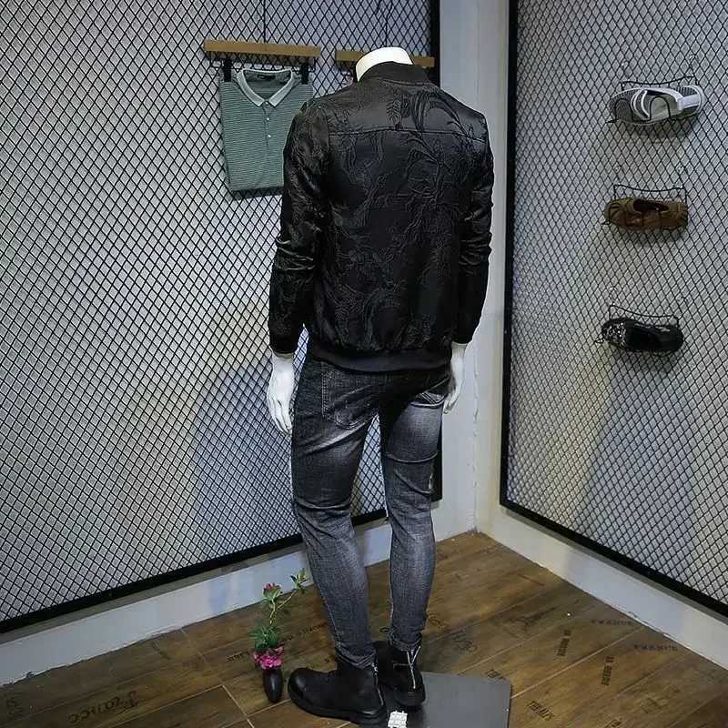 Paisely Floral Jacket Men Vintage Business Bomber Jacquard Jacket Men 2024 Fall Windbreaker Clothes Vintage Jacket Coat M5XLT251029