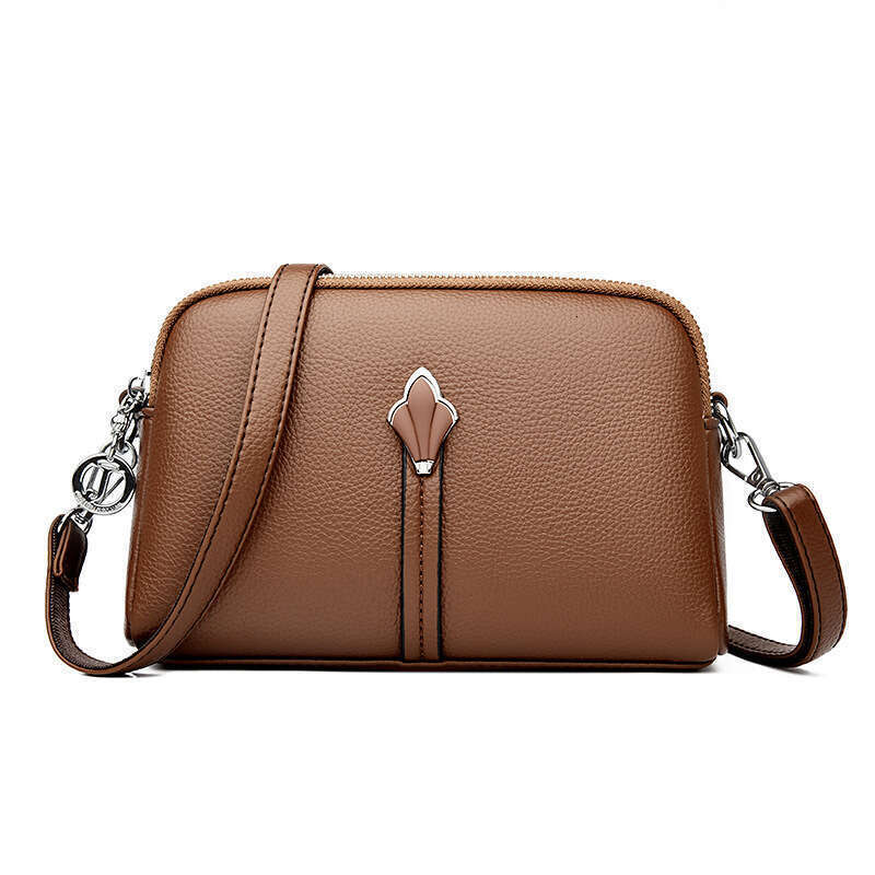Women's 2025 New Spring Summer Shell Korean Style Simple Shoulder Coin Purse Textured Fashionable Crossbody Small Bag Designer Bag For Women