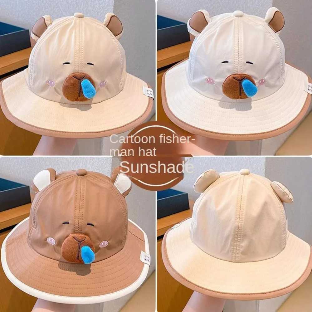 Sweet Kawaii Capybara Baseball Hat Cartoon Sunshade Summer Sunhat Fishmen Hat AntiUV Childrens Peaked Cap Boysgirls251028