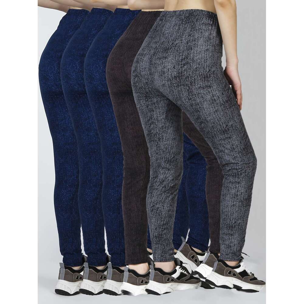 5pcs Tie Dye High Waist Workout Leggings, Casual Skinny Stretchy Leggings For Every Day, Women's Clothing