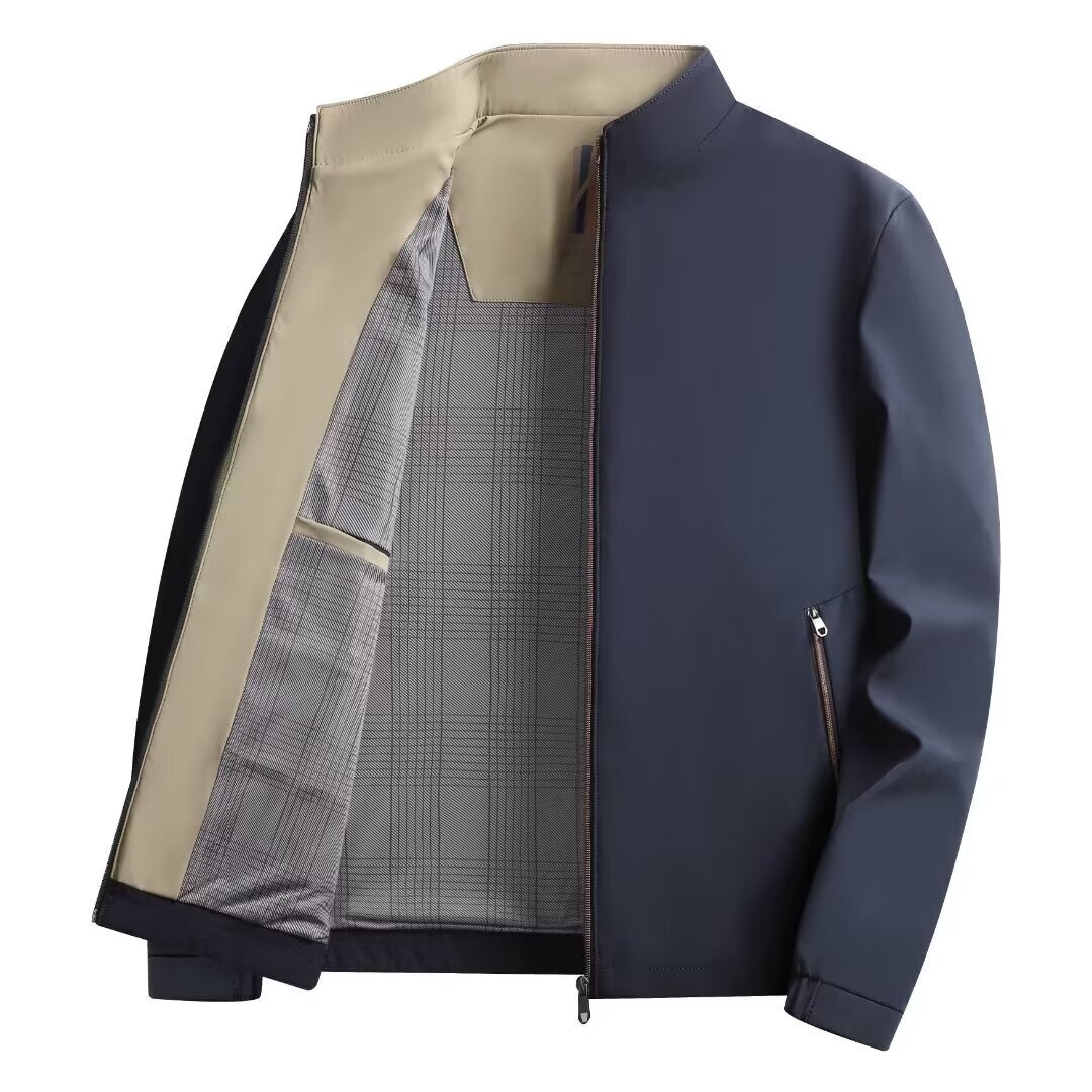 Men's Jacket Business Commuting Designer Jacket Casual Stand Collar 2025 New Autumn Winter Dad Style Executive Short Coat