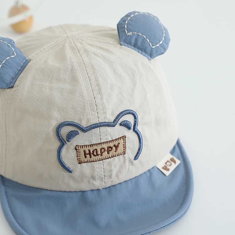 Cartoon Bear Baby Baseball Hat Summer Quick Drying Toddler Sun Cap Adjustable Soft Brim Kids Boy Girl Sun Hats251028