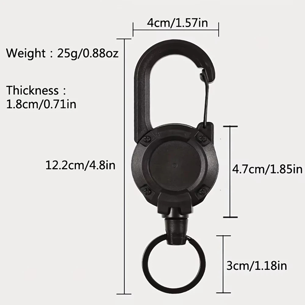 Extendable Retractable Holders Wire Rope Keychain Antitheft Elastic Outdoor Carabiner Hook For Backpack Buckle Keyring 251013