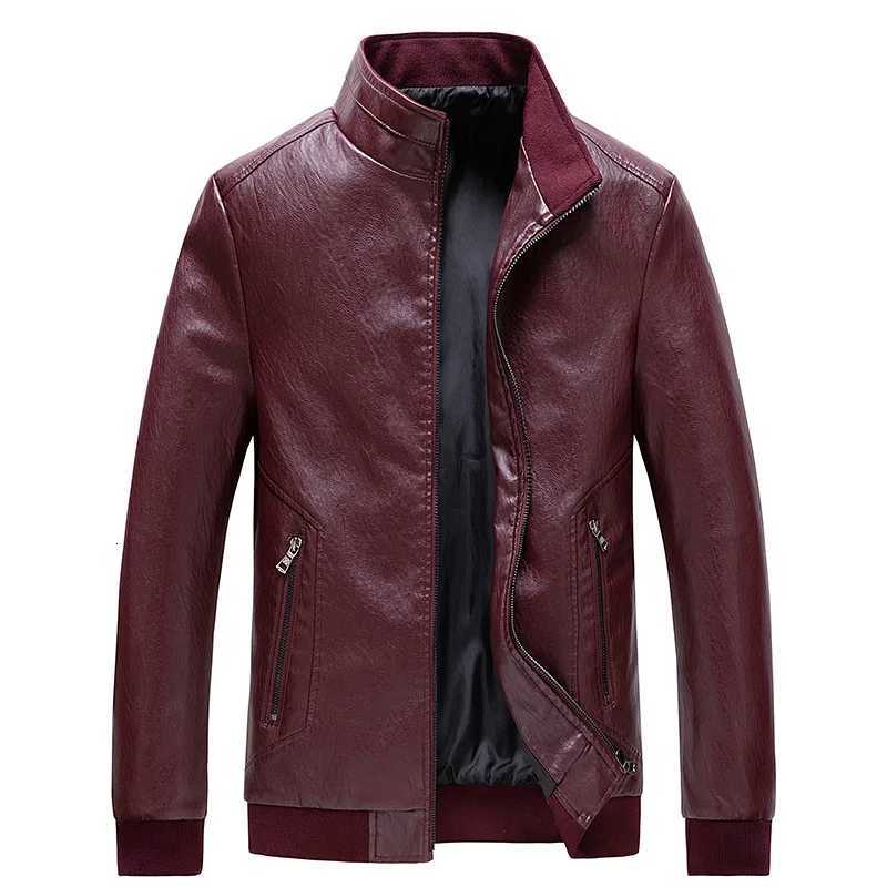 Men Faux Leather Zipper PU Leather Coat Outerwear Zipper Cardigan Loose Moto Biker Autumn 2025 Long Sleeve Solid JacketsT251029