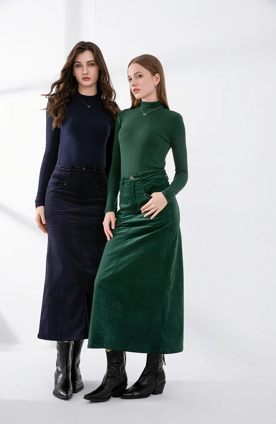 AS 2024 Retro corduroy skirt a little stretch soft super high stretch closedfit basic tops ship out in 1 day 251028