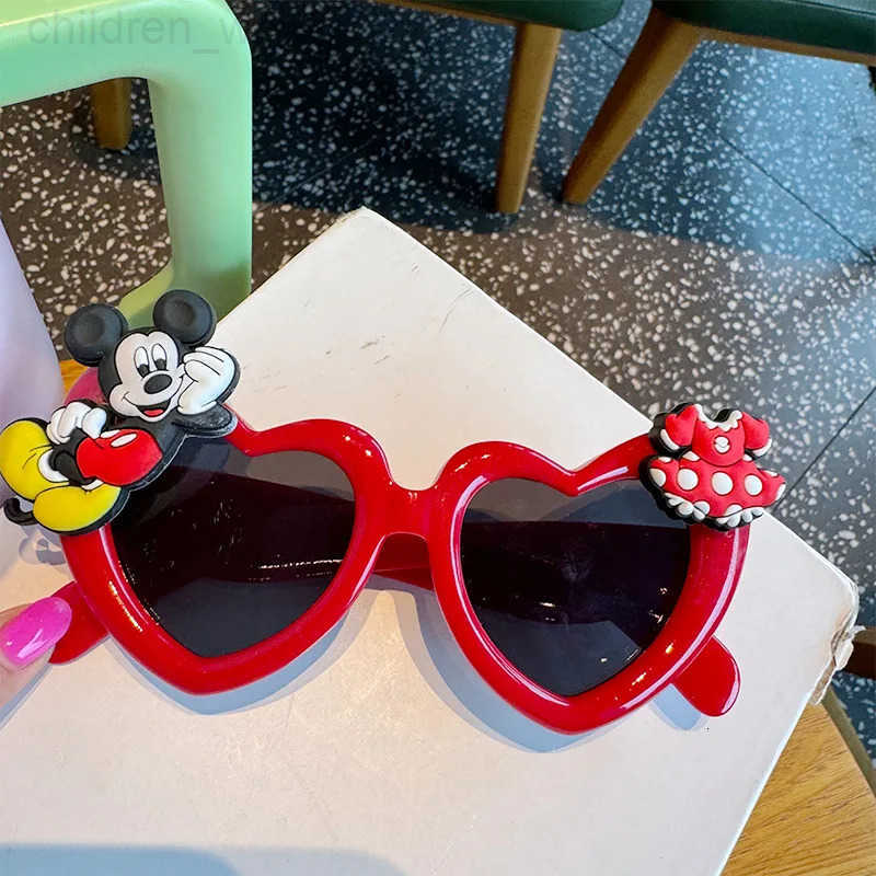 Disney Minnie Sunglasses Kawai Mickey Mouse Cartoon Anime Figures Glasses UV Protection Bow Girls Beach Glasses Birthday Gifts H251029