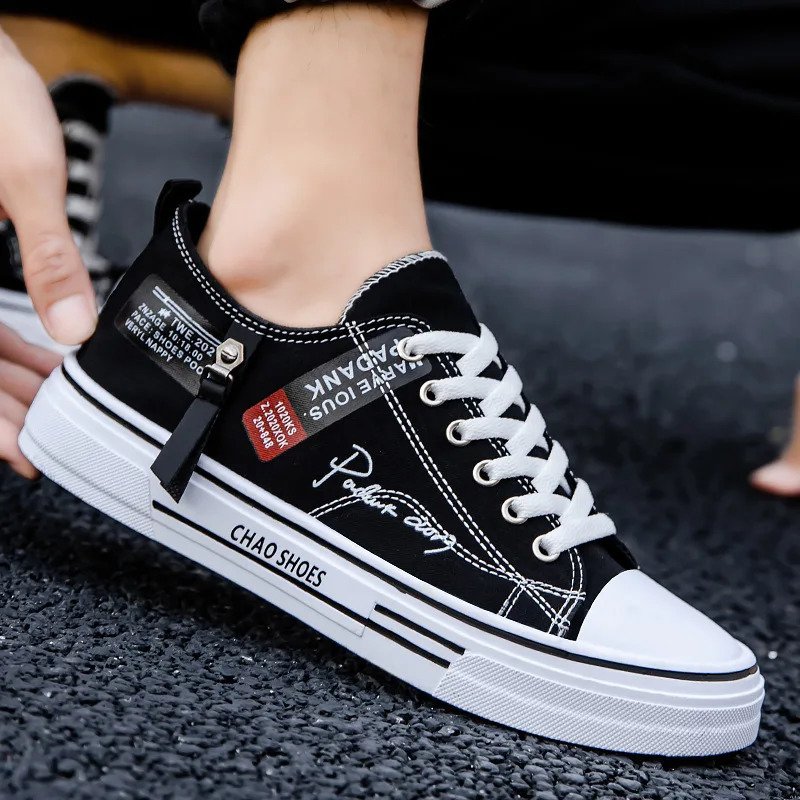 Summer Mens Canvas Sneakers LowTop Casual Breathable Shoes for Teen Trendy Lightweight Youth Streetwear Comfort Footwear 251028