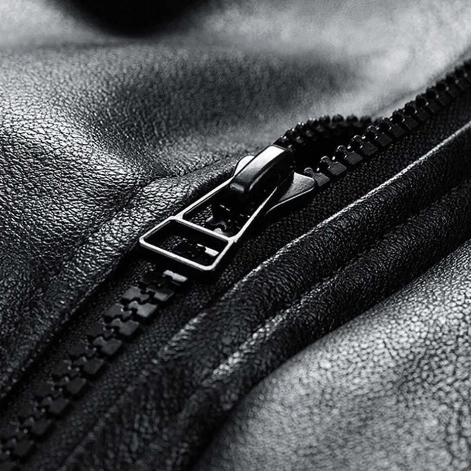 Turndown Collar PU Jacket Men Motorcycle Biker Jacket Coat Fashion Spring Autumn PU Coats Male Faux Leather Jackets BlackT251029