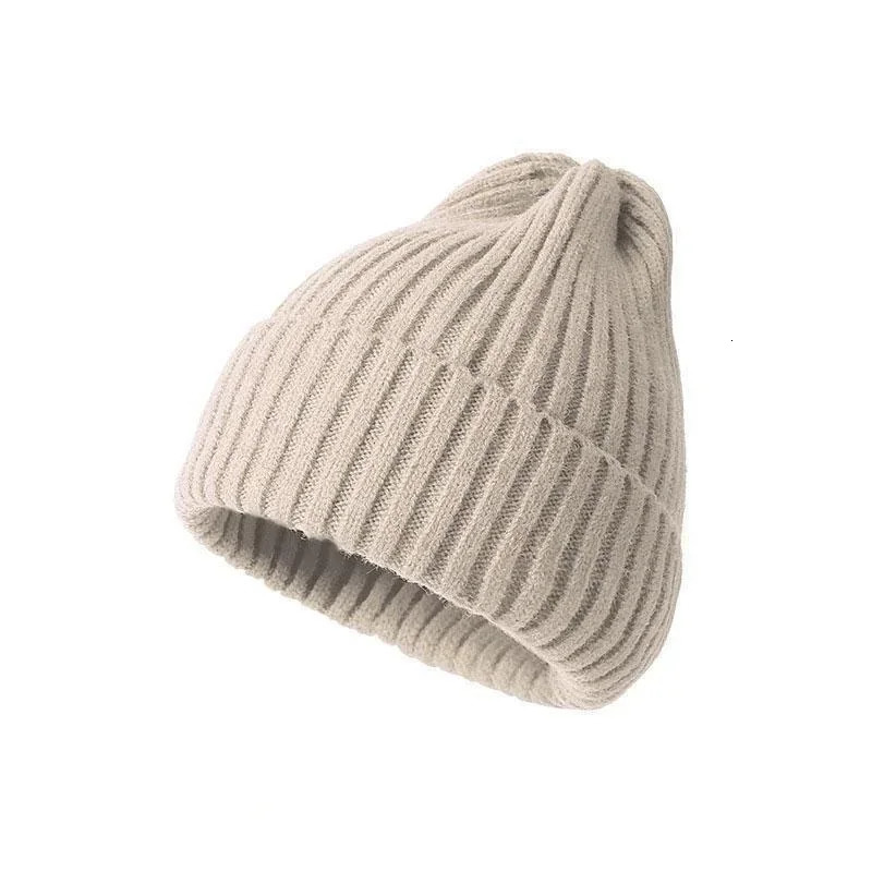 Beanie Winter for Women Men Boys Girls Crochet Hat Solid Color Unisex Autumn Knitted Beanies Caps Wild Accessories 251029