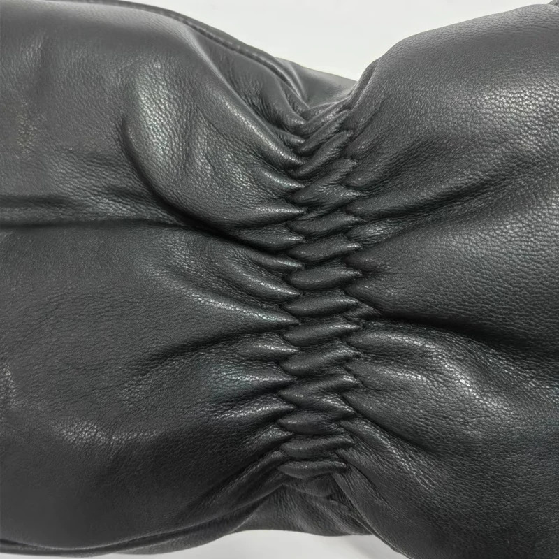 Men sheepskin gloves genuine leather glove for men winter Outdoor warm fur thickening thermal 251013