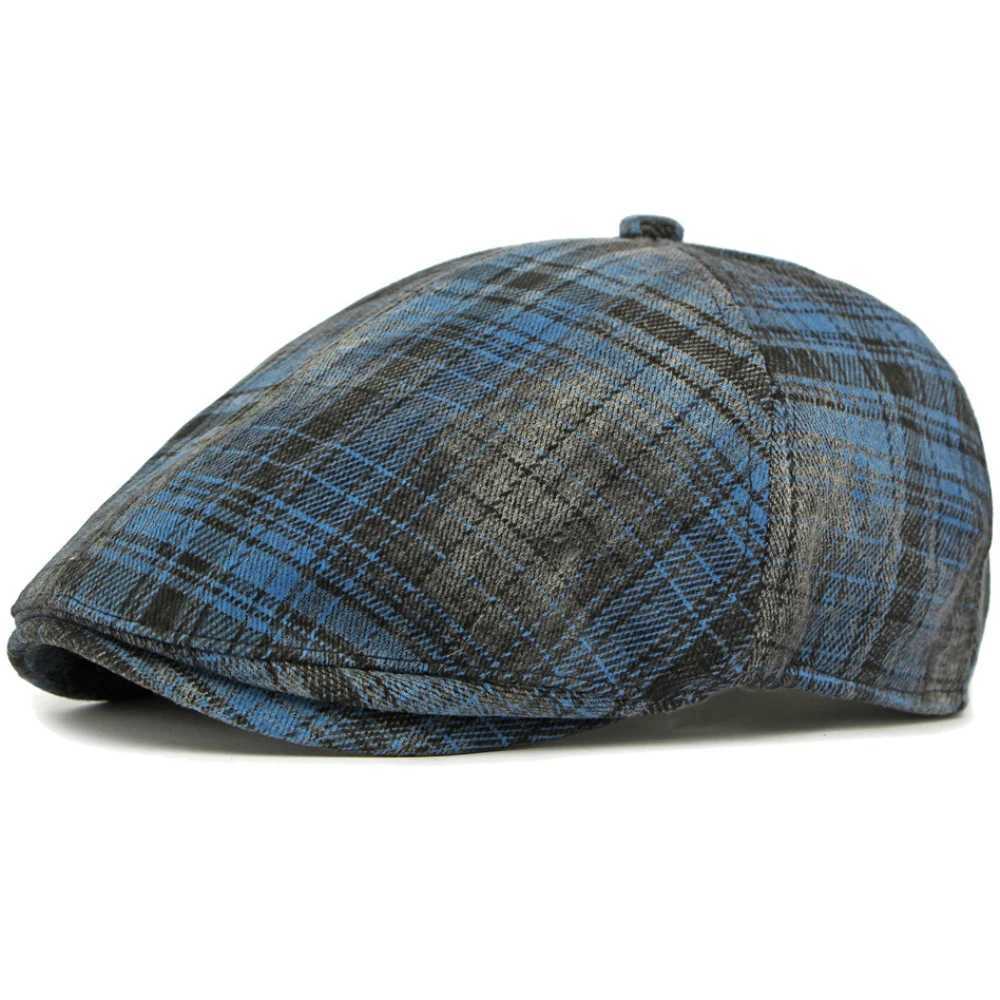 HT4861 Berets for Men Women Vintage Plaid Artist Painter Beret Hat Male Female Ivy Flat Cap Spring Autumn Adjustable Beret CapsW251029