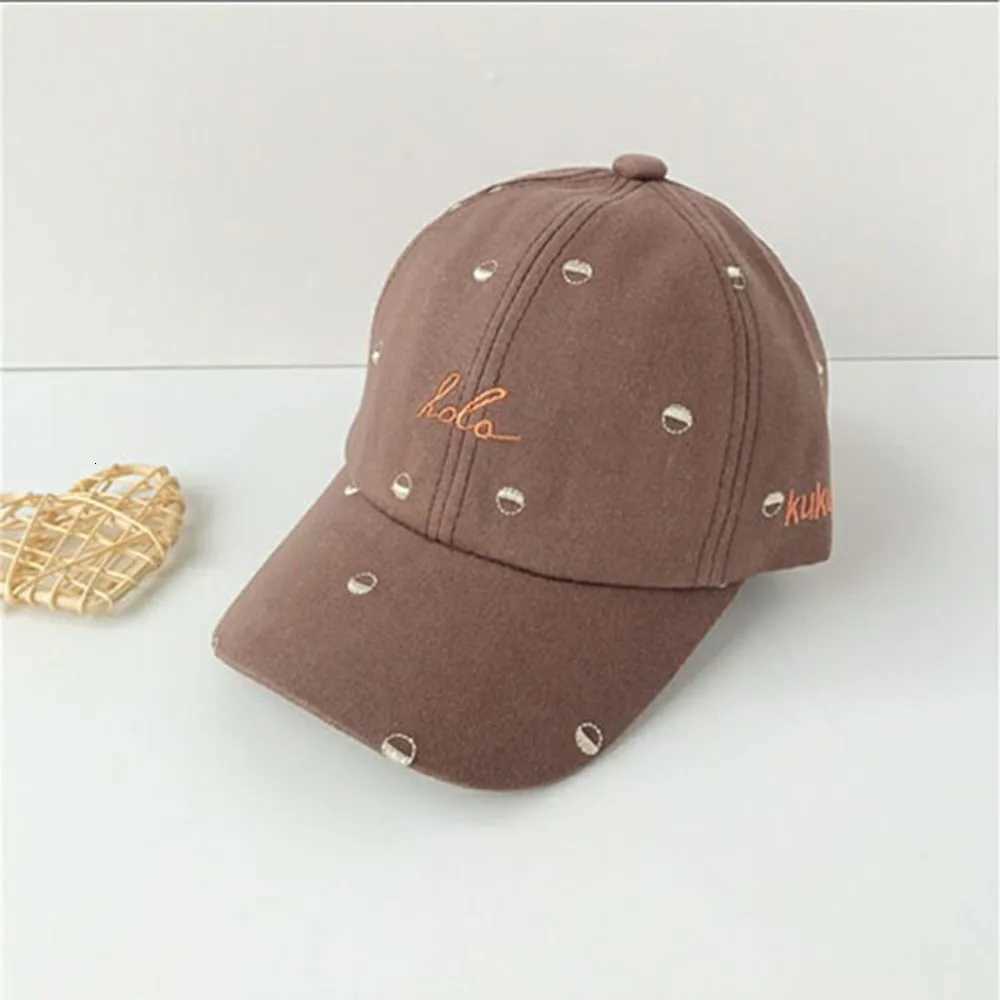 Embroidered Lola Baseball Caps Baby Boys Hats Cotton LongBrimmed Cap For Kids 636 Month HardBrimmed Childrens Hat251028