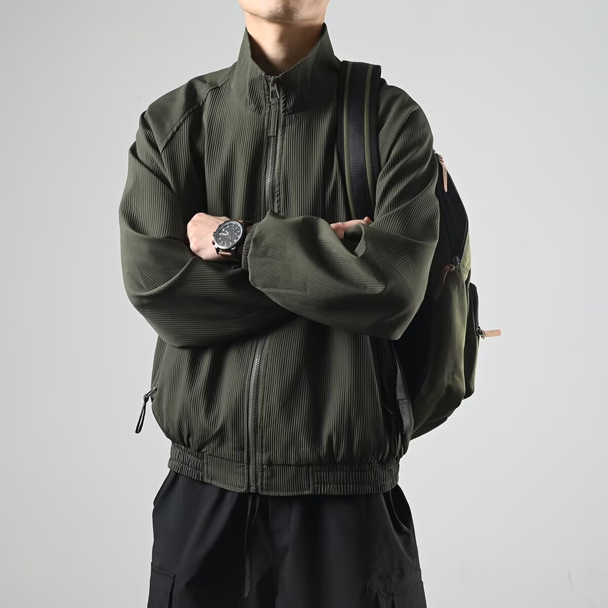 Stand Collar Workwear Jacket For Men Designer Jacket New Spring And Autumn Simple Loose Casual Versatile Couple Jacket Top