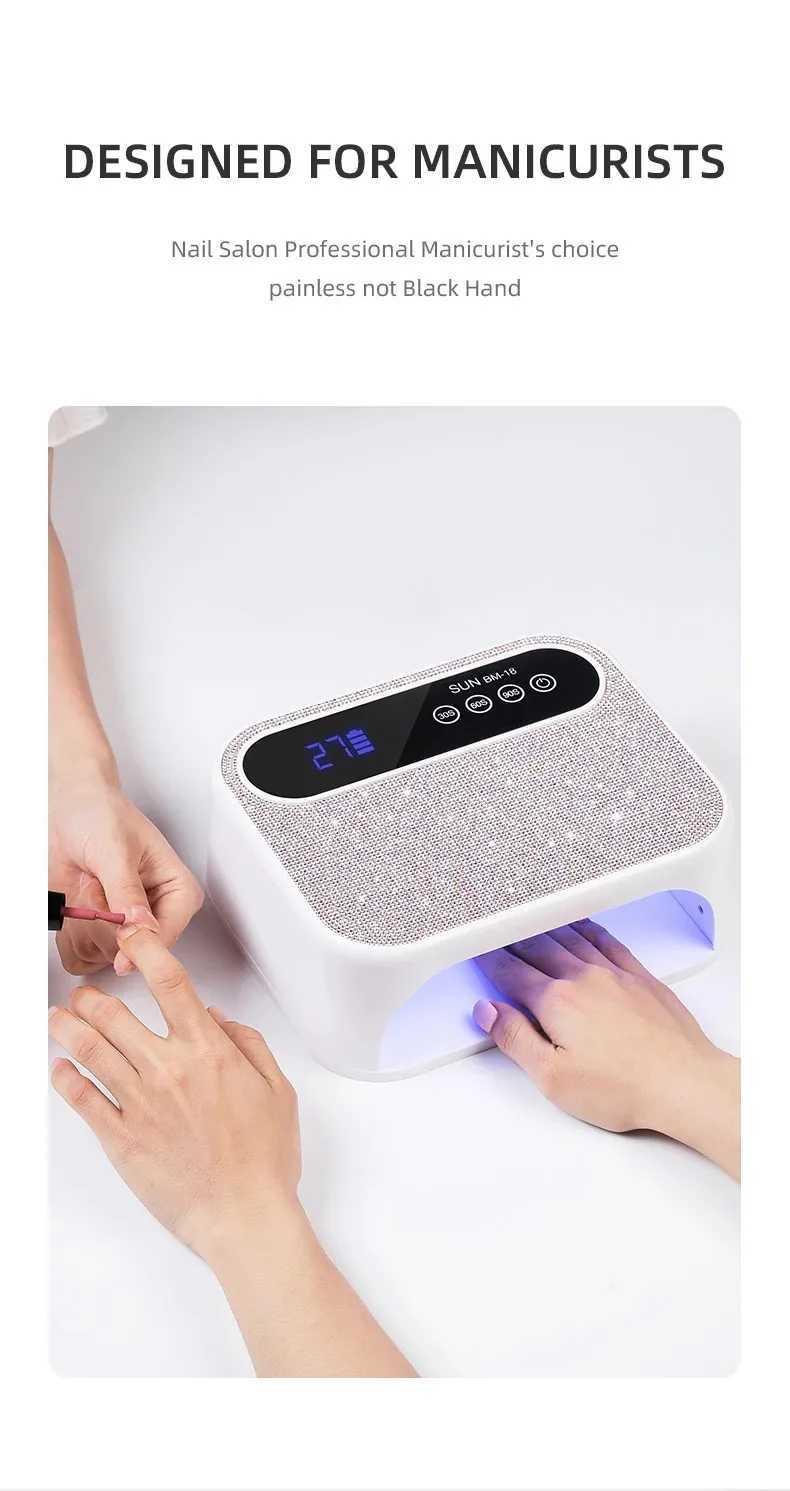 168W Rechargeable UV 42LEDS Nail Lamp Professional Dryer Cordless Gel Polish Drying Lamp For Manicure J251115