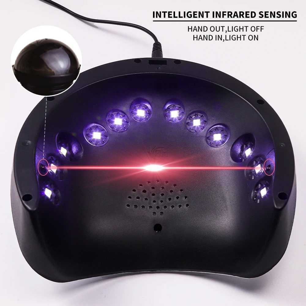 12 LEDS UVLED Nail Dryer Lamp Have 3 Timer Modes Quick Drying Nails Fordrying for Manicure Salon Acrylic Gel Salon Dryer Tools J251115