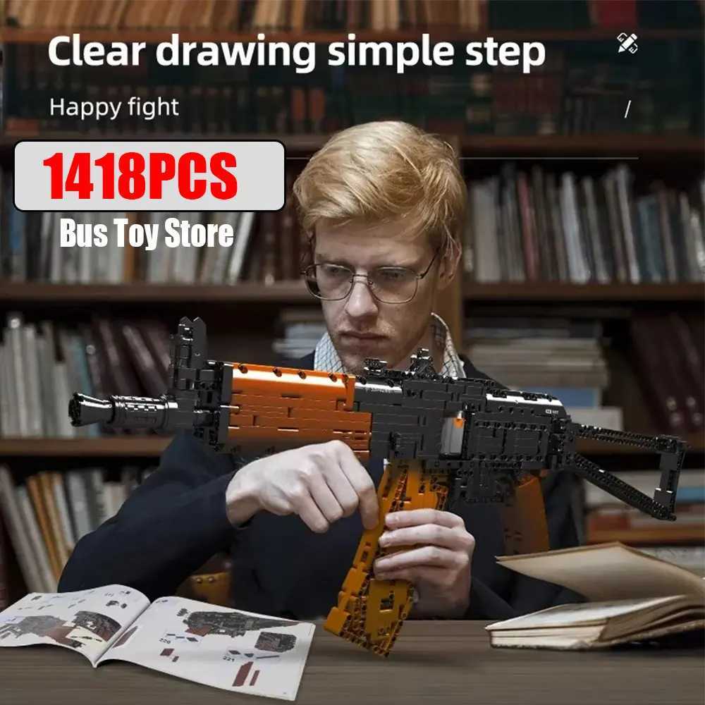 Ww2 Military Gun Technical Motorized AK47 Gun Building Toys Mould King Building Blocks Weapon Bricks Toys Set for Boys Gifts X251029