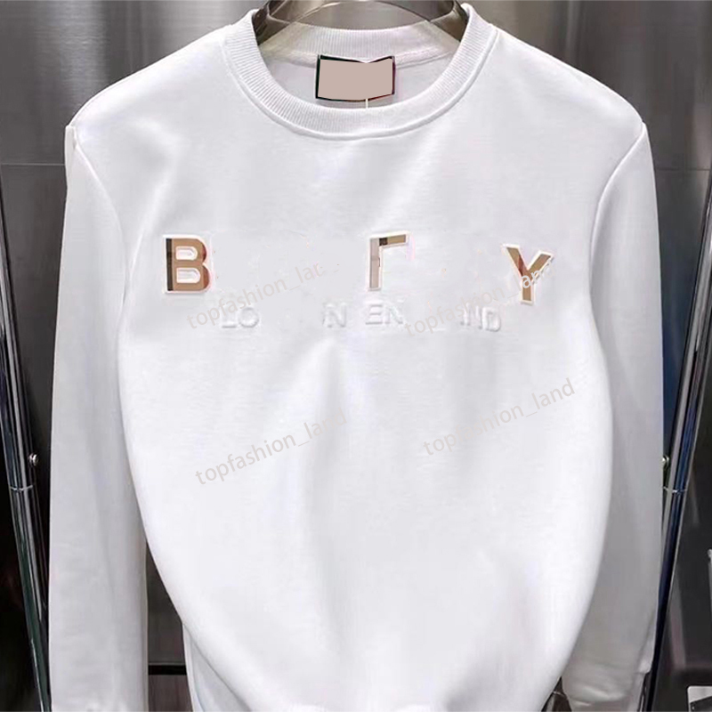 Designer Men's Sweatshirts Cotton Pullover Sweatshirt with 3D Monogrammed Long Sleeve Jumper Sweat Shirts Black White Khaki Asian Size M-5XL