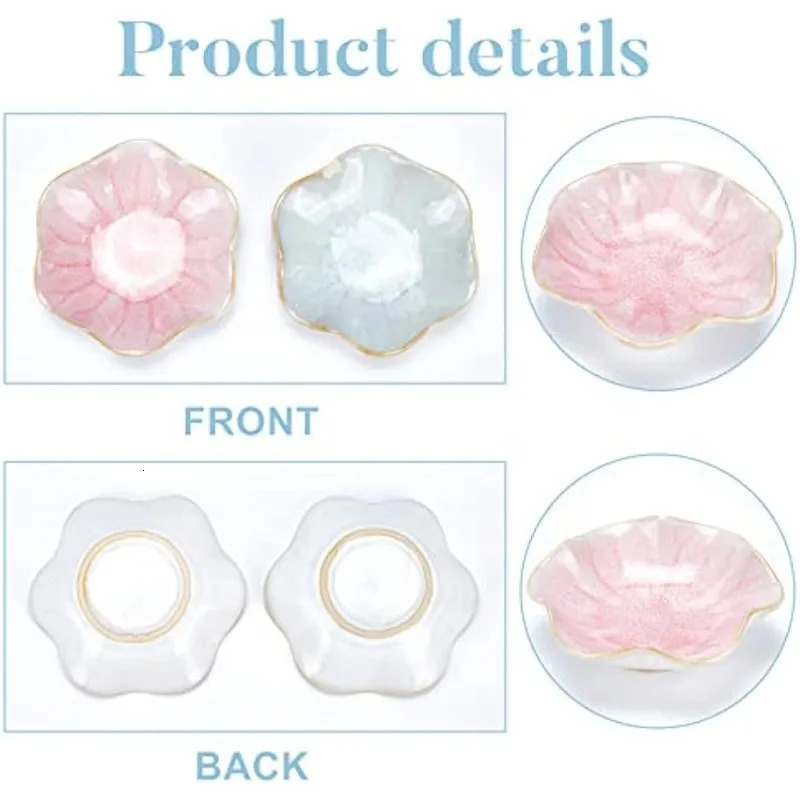 Flower Jewelry Tray Ring Dish Trinket Floral Display Ceramic Decorative Bracelet Organizer for Home Decor Wedding 251013