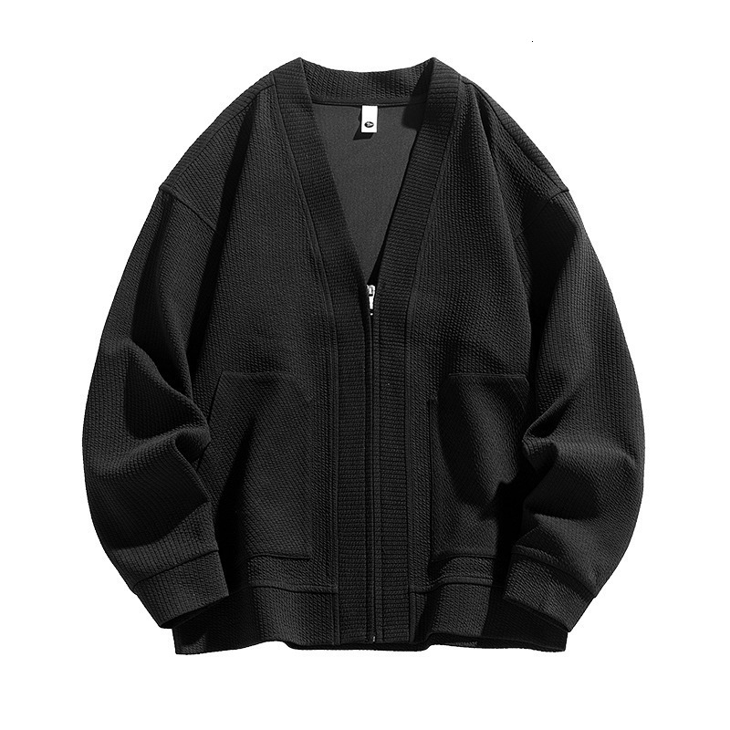 2025 Designer Jacket Autumn Winter New Korean Style Light Mature Jacket For Men Loose Simple Design High-end Niche Knitted Sweater Coat