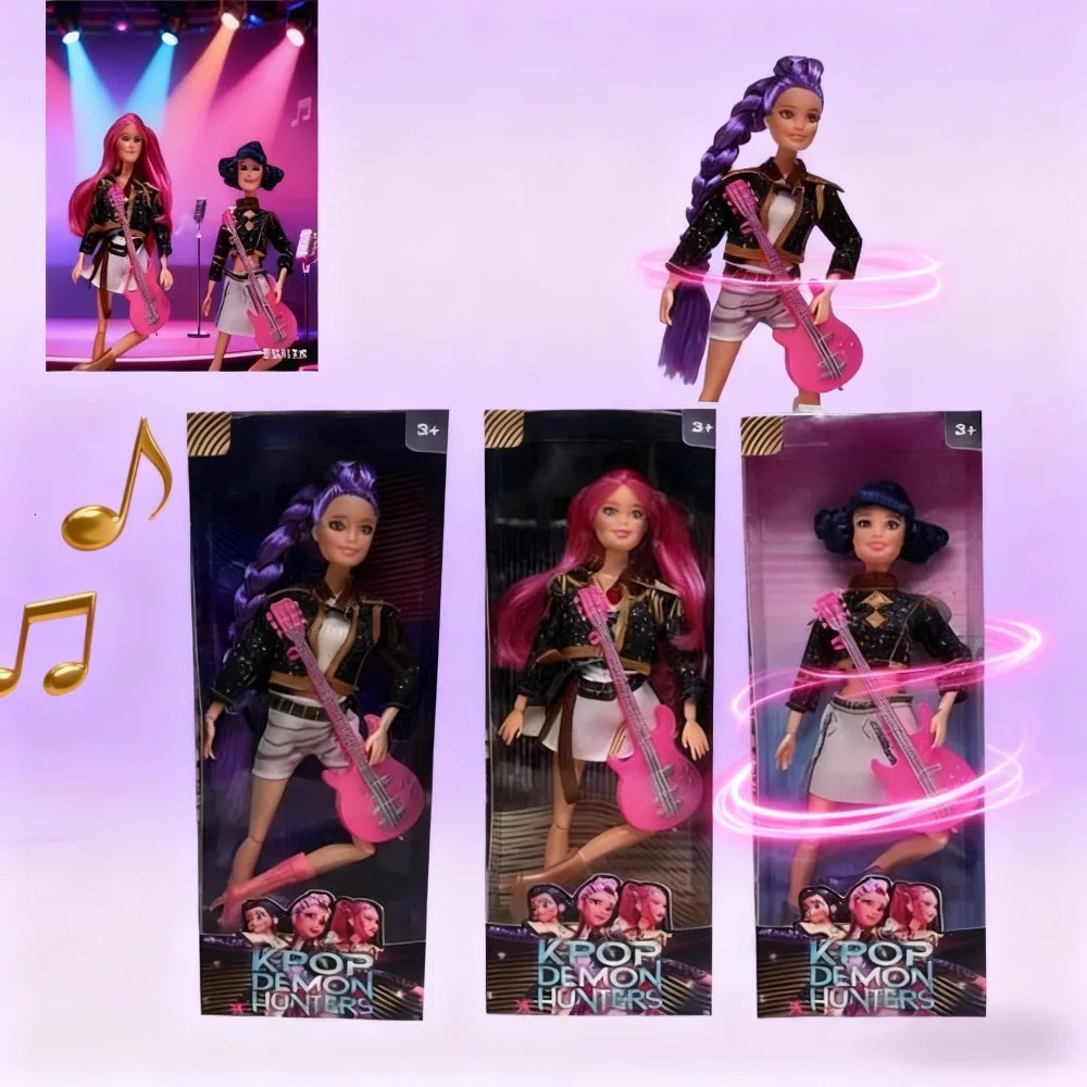 Kpop Demon Hunters Rumi Mira Zoey Beautiful Princess DIY Plastic Toy Doll Action Figure Gift for Girls Collection 251028