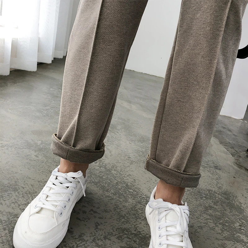 Thicken Women Pencil Pants autumn Winter Trousers OL Style Female Work Suit Pant Loose Capris 6648 251029