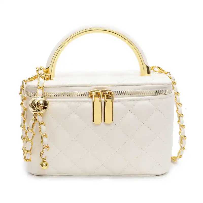 Fashion Womens Chain Crossbody Square Bag Korean Texture Metal Handheld Oner Shoulder Bags Mini Box Pack Party Handbags W251029