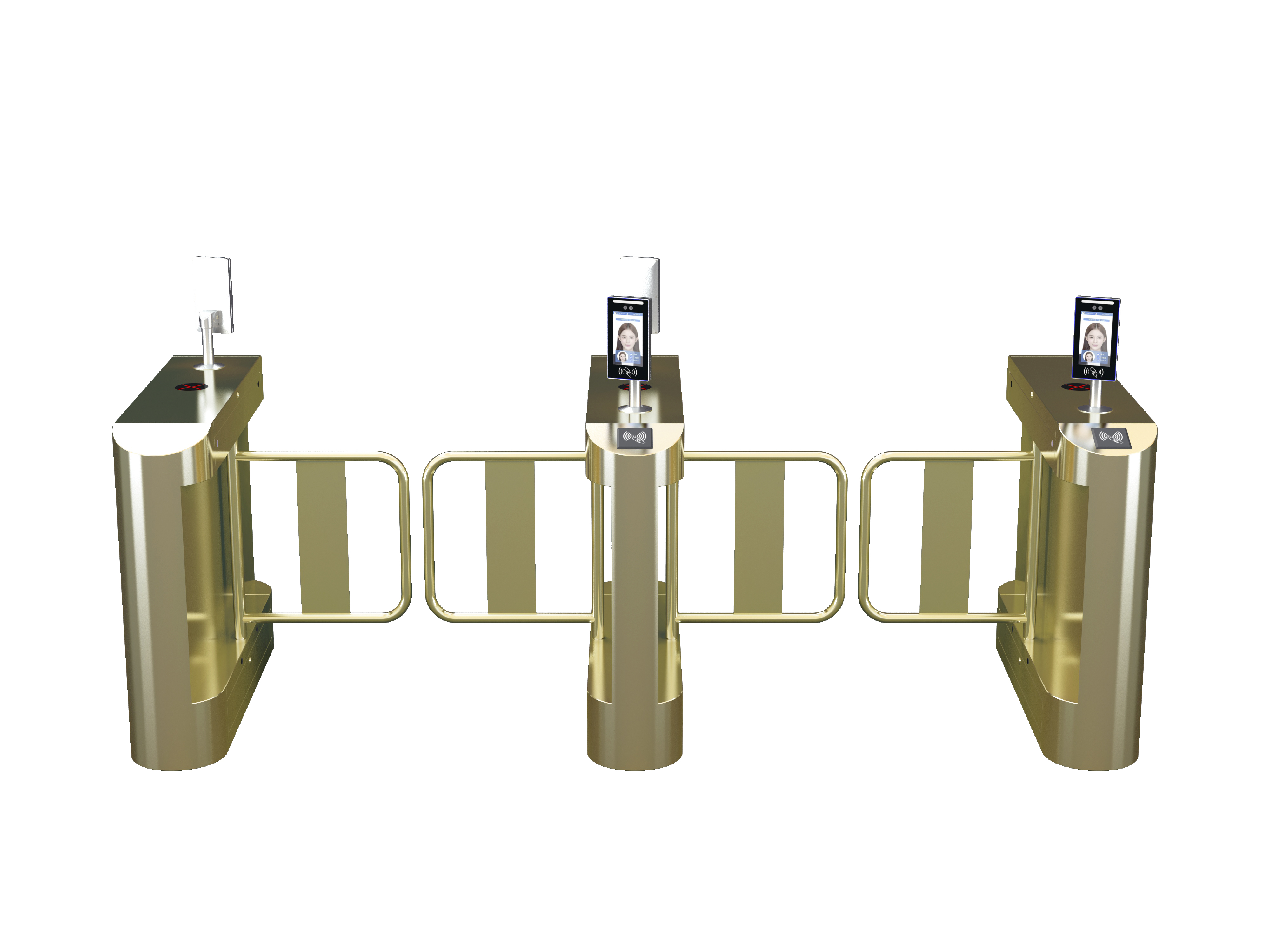 Smart Swing Gate Access Control with Card Recognition, Intelligent Record & Fast Passage, Bi-Directional Turnstile for Office/Commercial Security-NO15