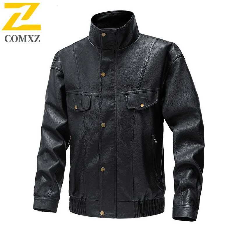 MenS Korean Version Loose Fit Biker Leather Jacket Trendy Casual Style Youth Fashion Outerwear for Autumn Winter Season JacketT251029