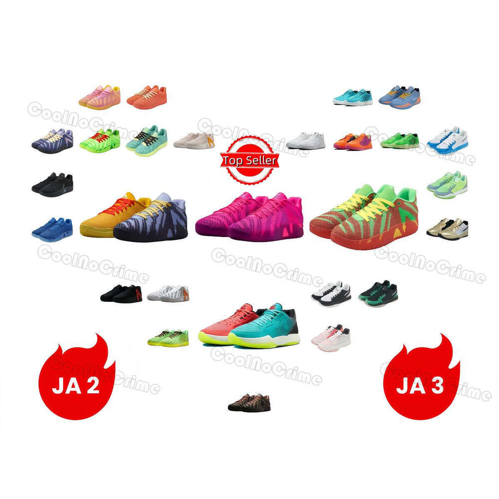 New Ja 3 Volume Hyper Pink Basketball Shoes for Men Women Kids, Ja 2 High-Top Sport Trainer Sneakers, Trendy Athletic Shoes US4-US12