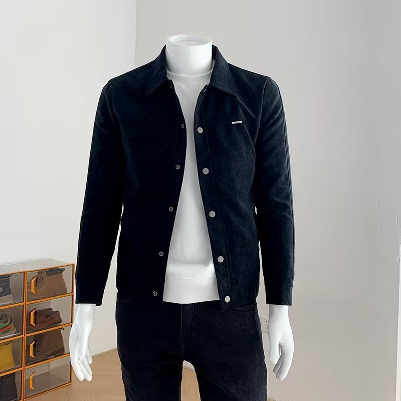 Suede Jacket For Designer Jacket Men New Spring And Autumn Trendy Turn-down Collar High-end Men's Casual Versatile Korean Style Top