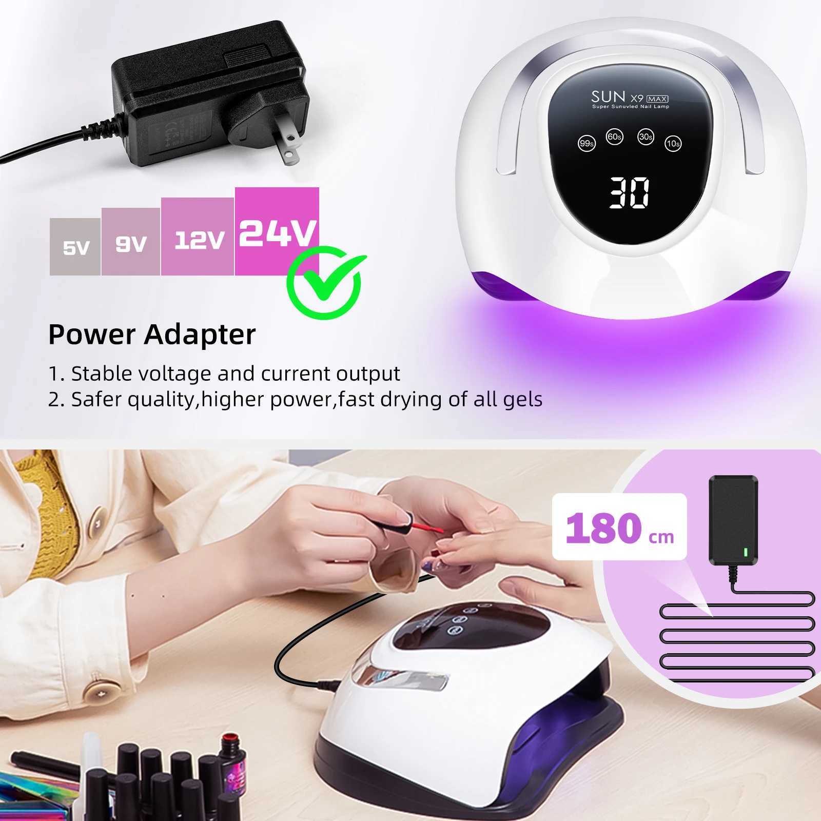 220W LED UV Light Dryer for Nails Gel Polish with 57 Lamp Beads 4 Timer Setting LCD Touch Display Screen J251117
