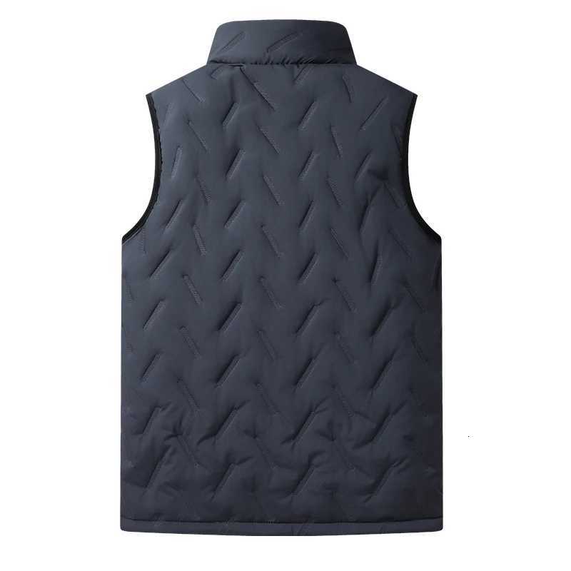 Mens Plus Size Warm Standing Collar Sleeveless Mens top Autumn and winter fashion Mens Cotton Vest Jacket Casual Multifuncti W251029