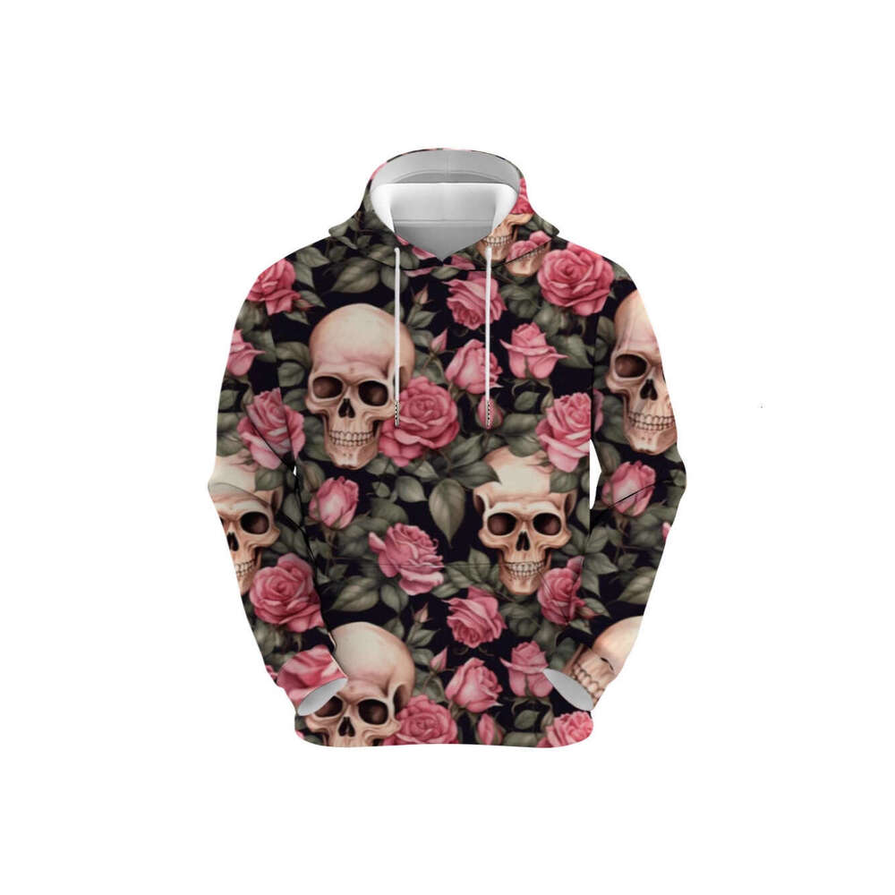 Winter Hoodie Men Designer Y2K Hip Hop Gothic Skull Cartoon Pattern Print Black Ultra David Coat Men's Women's Gothic Pullover Clothing