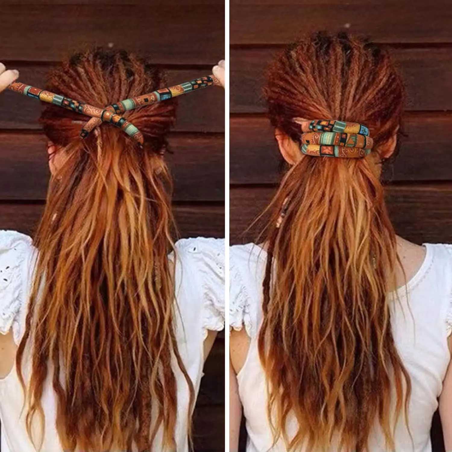 Colored dirty braid spiral long hair curling iron high ponytail headband ethnic style braid bendable hair accessory styling toolW251028