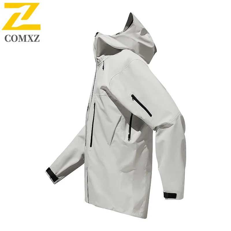 Mountain Jackets Mens Outdoor Hard Shell Waterproof Windproof Hooded Stormcoat Jacket Casual Fly Fishing clothing Hiking Coat J251029