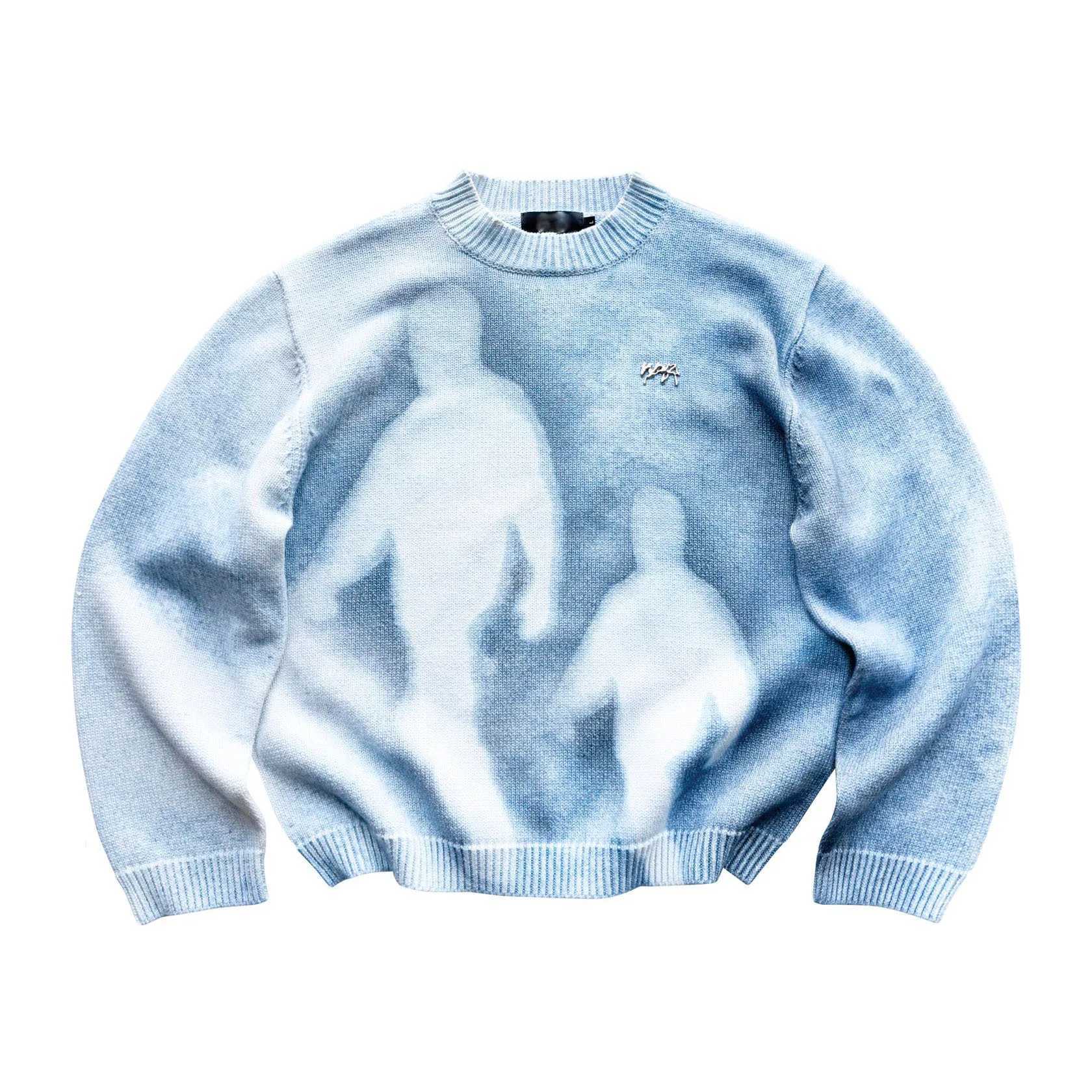 Unisex Casual round Neck Sweater Street Style High Design Knitted Loose Top European American Fashion J251029