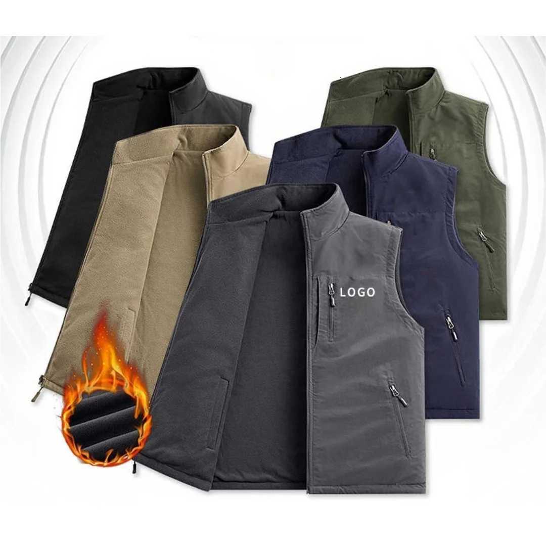 2025 Autumn Winter Thickened fleece doublesided vest Mens Vest Jacket Warm Outerwear slim fit Jacket Casual Style Daily W251029