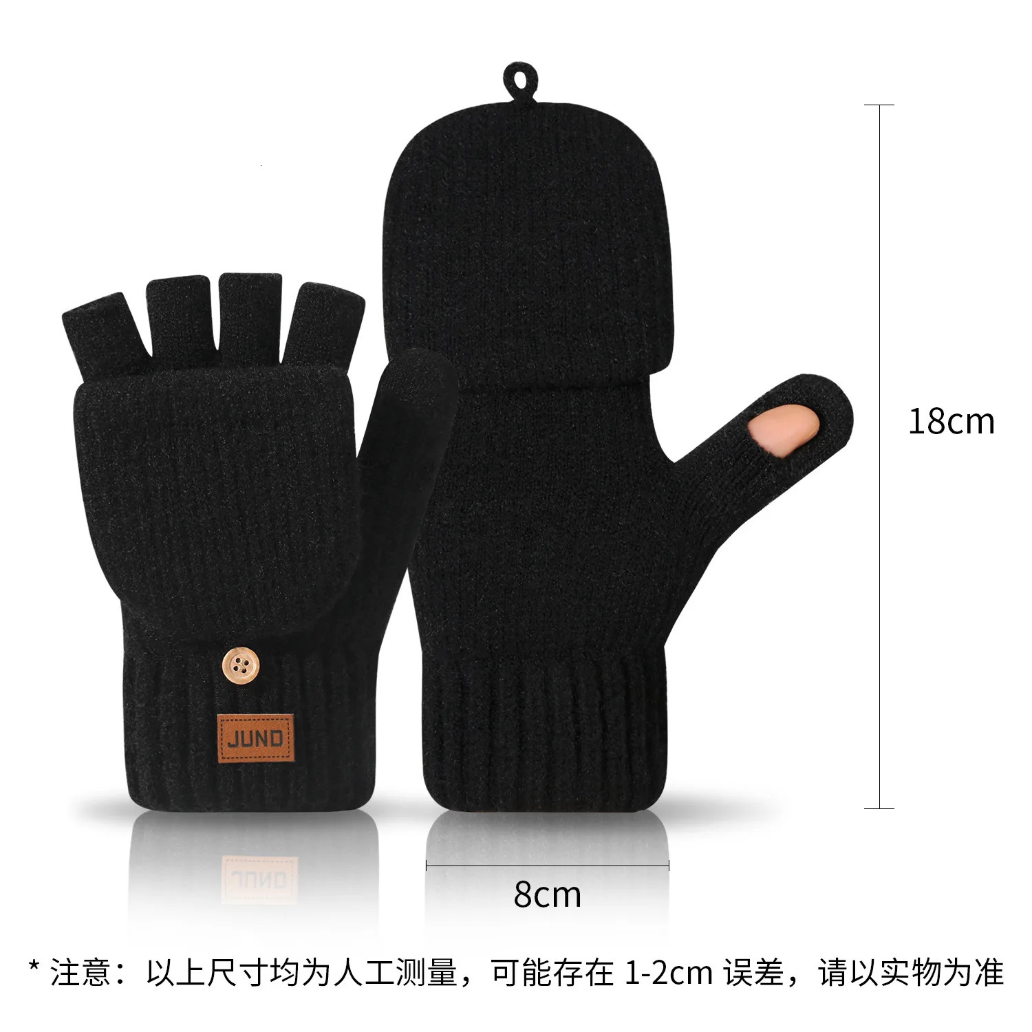 Thickened Knitted Half Finger Gloves Winter Thermal Fleece Lined for Typing Driving Outdoor Unisex Warm Touchscreen 251013