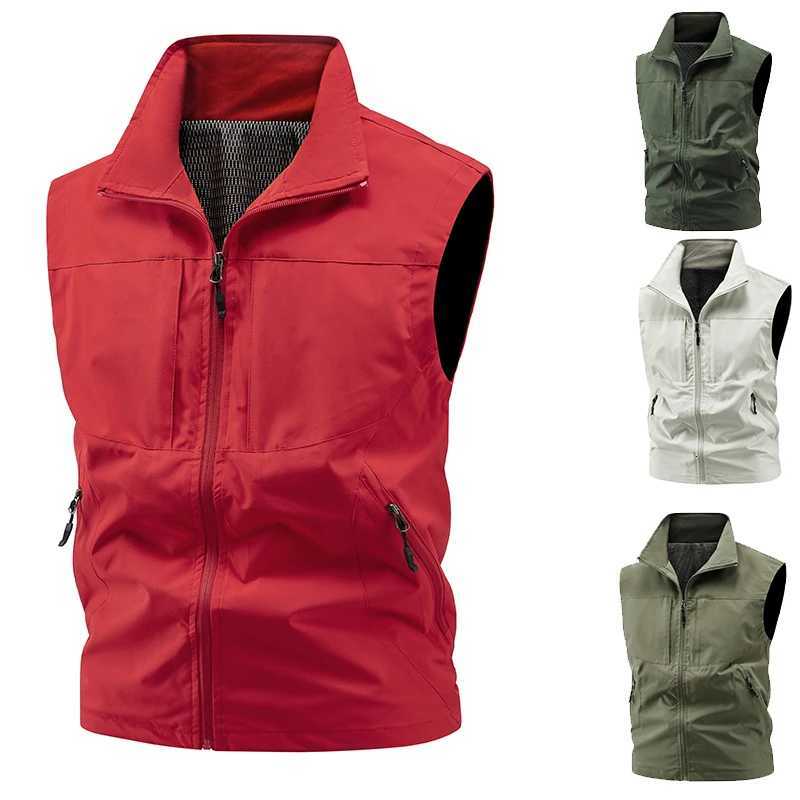 Autumn Winte Comfortable Versatile Sports Coat Windproof Fashion Breathable Casual Vestr Outdoor Fishing Casual Men Leather Vest W251029