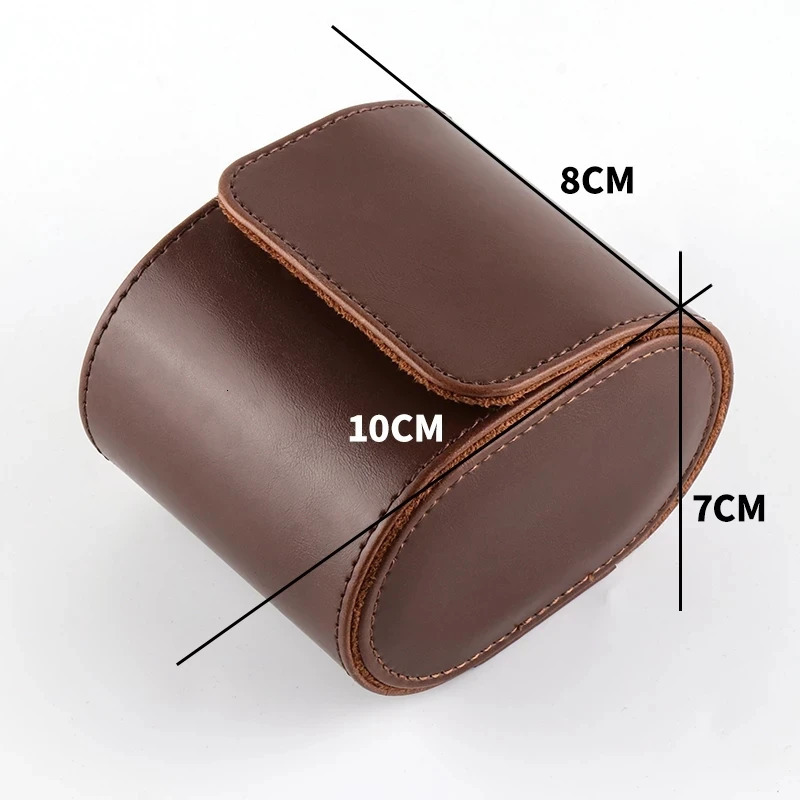 1 Grid Single Watch Box Vintage Pu Leather Slots Flexible Bracket Holder Mechinical Quartz Watch for Business Travel Storage Man 251029