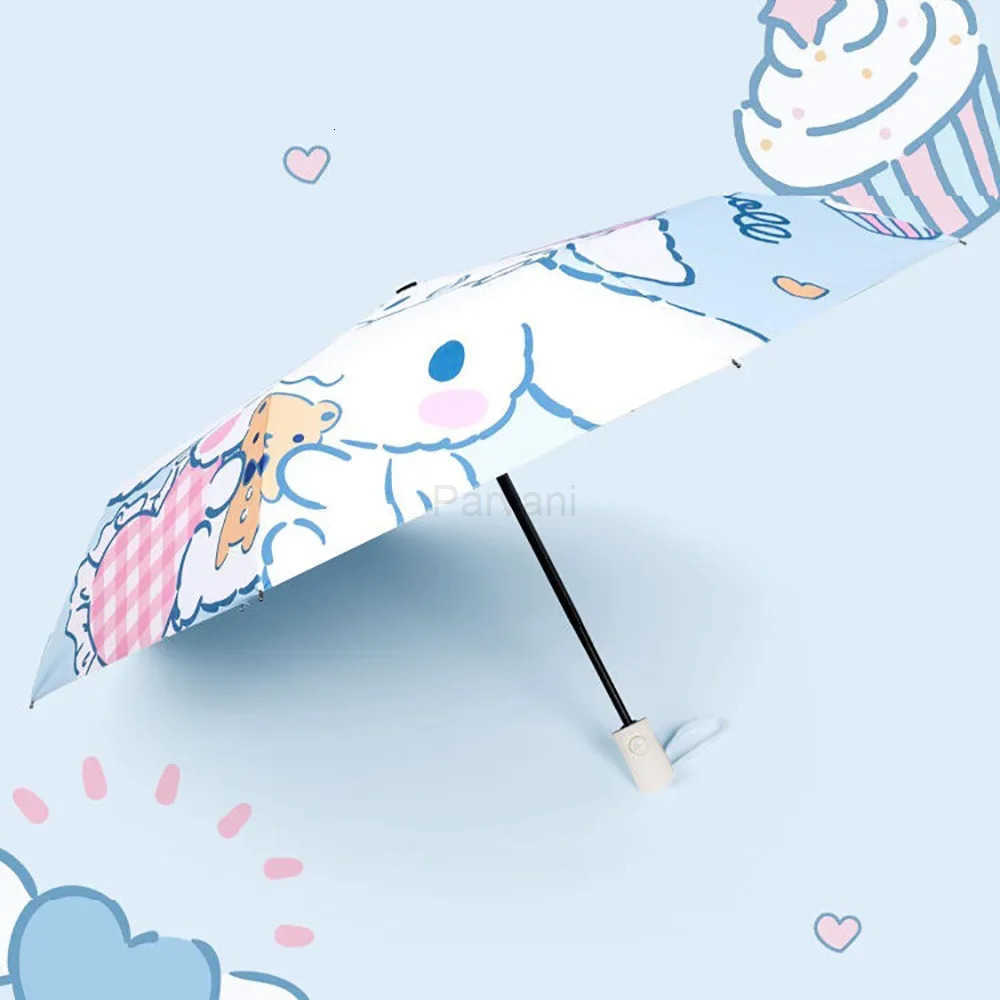 Sanrio Sanrio Cinnamoroll Umbrella Sunscreen UV Protection Parasol Womens Fully Automatic Sunny Rainy Foldable Umbrella Sunshade Gifts L251029