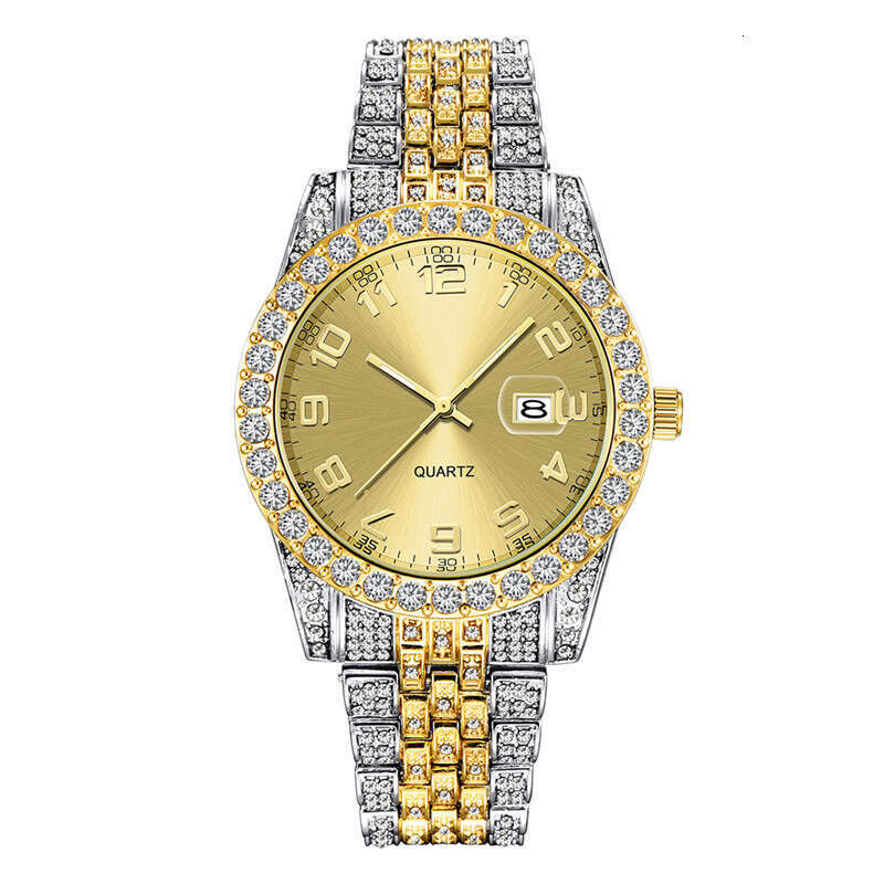 Brand Diamond-Studded Men's Hip-Hop Water Ghost Starry Sky Calendar Quartz Watch for Men
