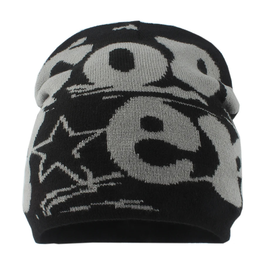 Winter Beanie Hat Women Men Fashion Hiphop Cap Letter Paragraph Knitted Warm Skullies Beanies Outdoor Ski Caps Bonnet 251029