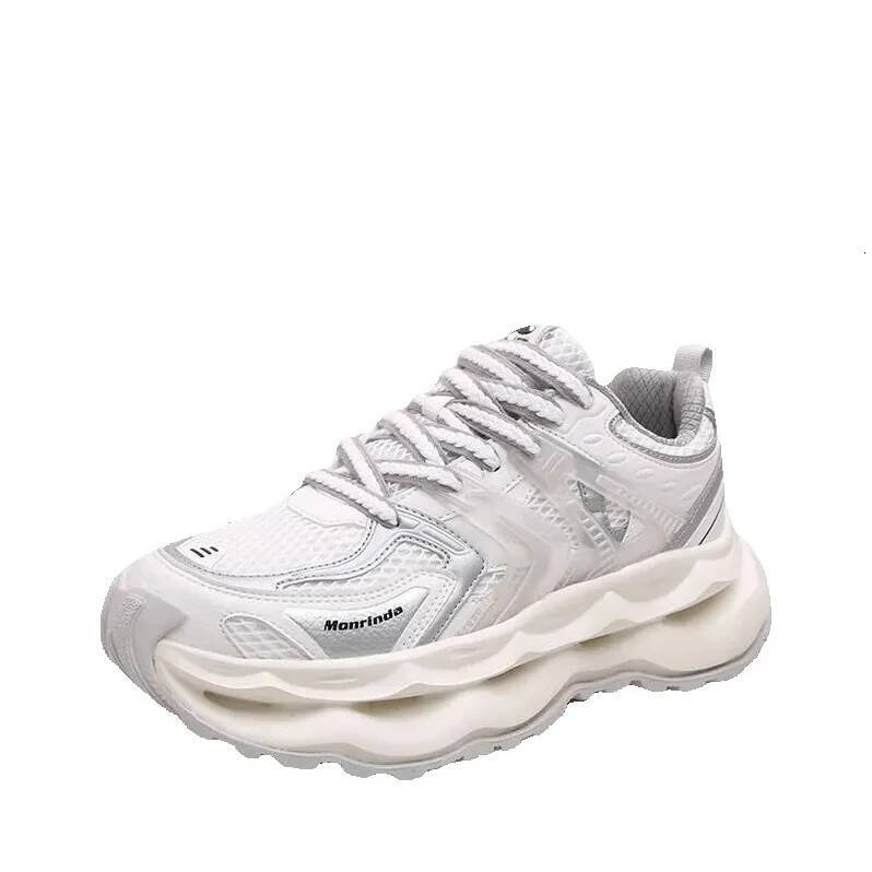 MONRINDA Mermaid Dad Shoes for Women Breathable Mesh Thick Sole Non-Slip Height Increasing Sports Shoes for Men Flexible Fashionable Suitable for Dail